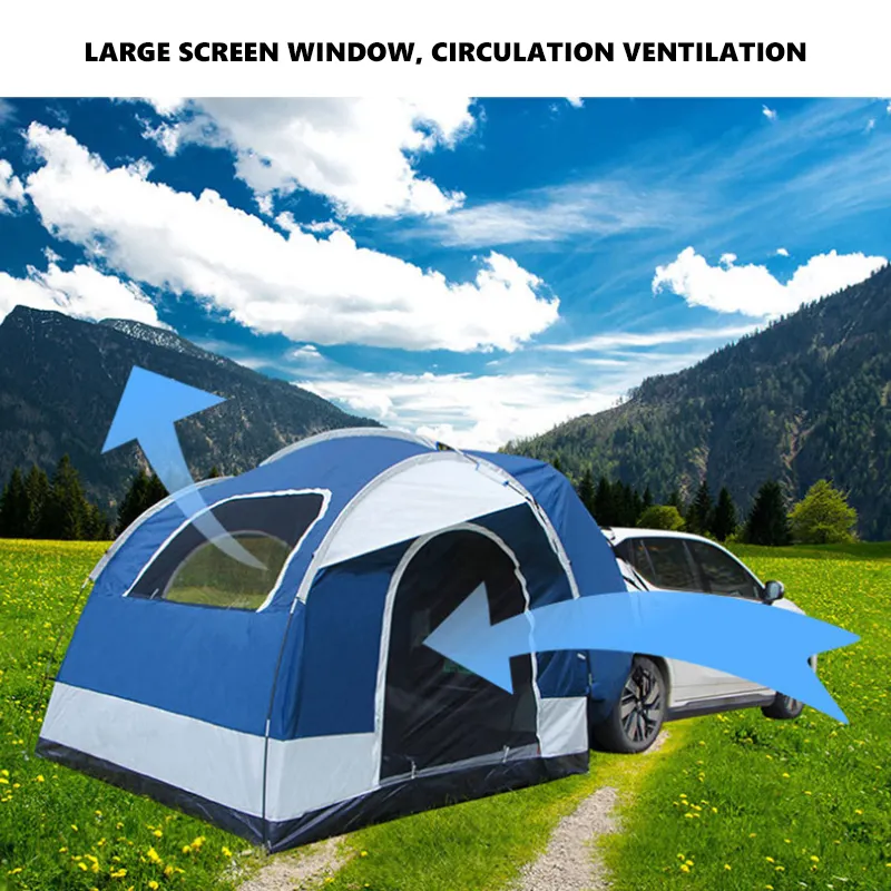 Portable camp folding car rear camping suv tailgate cover tent for car tailgate camping outdoor awning extension tent