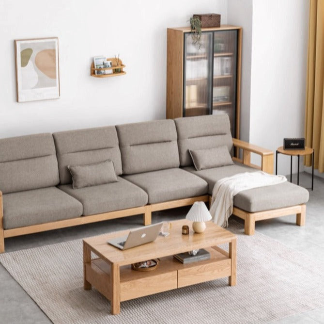 Oak Solid Wood Sectional Sofa   Transitional   Sectional Sofas   by GVAwood  Houzz