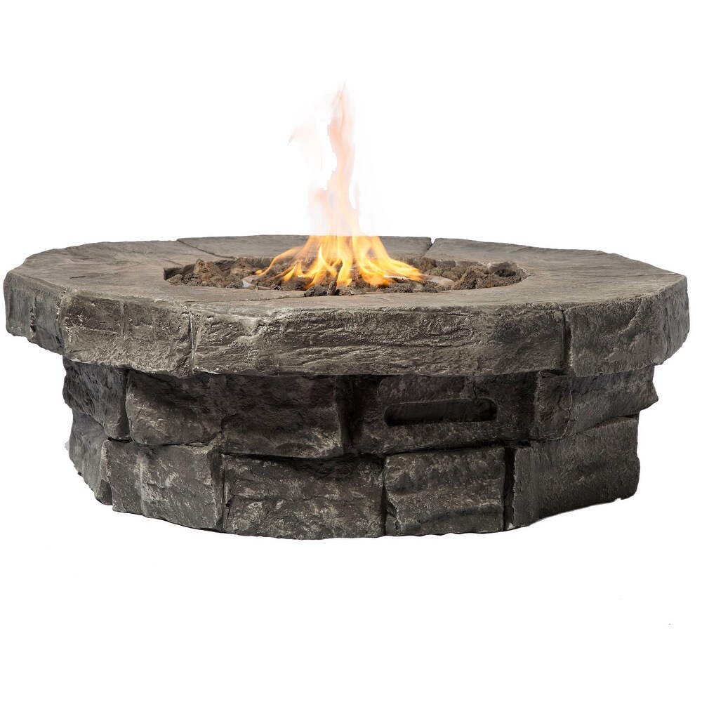 Marbella Cast Stone 40 000 BTU Propane Round Fire Pit Table