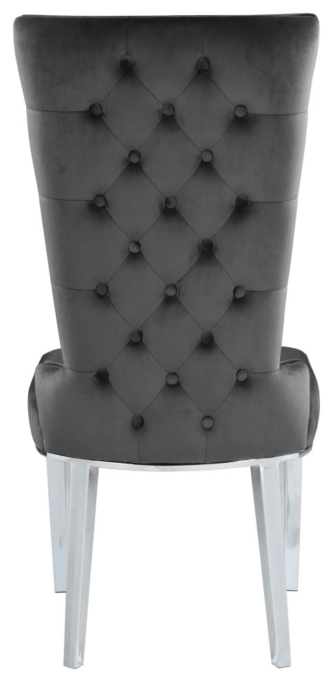 Serafina Velvet Dining Chair  Set of 2   Contemporary   Dining Chairs   by Meridian Furniture  Houzz