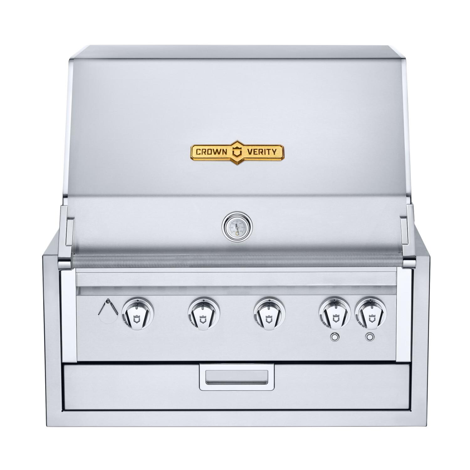 Crown Verity Infinite Series 30-Inch Built-In Natural Gas Grill W/ Lights