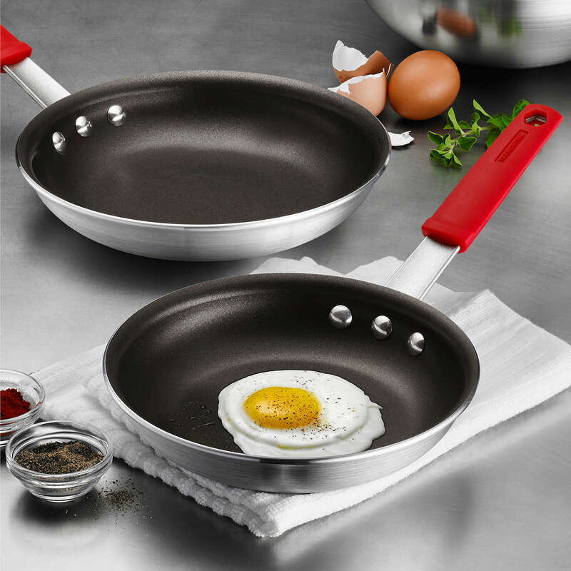 Tramontina Aluminum Fry Pan 8 and 10 in. Silver