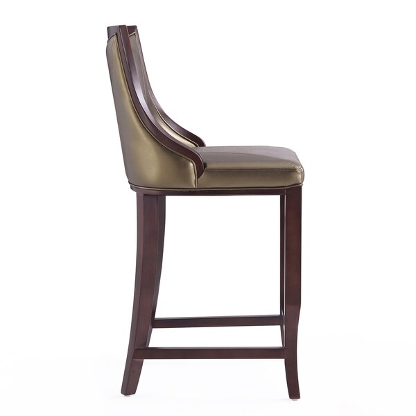 Emperor Upholstered Wood Bar Stool