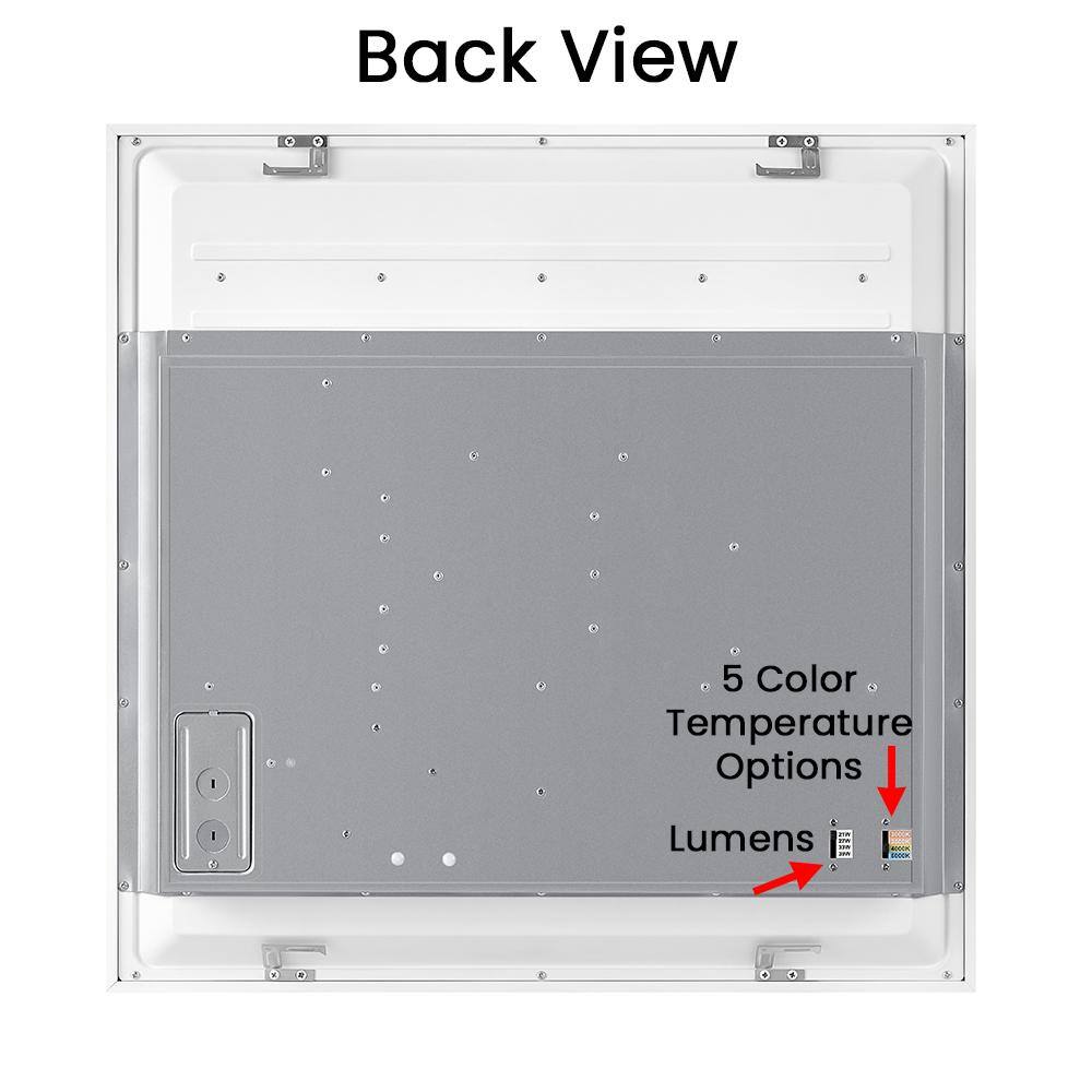 SILENTAIRE 2 ft. x 2 ft. Plasma Air Disinfection Integrated LED Panel Light Adjustable Color Temperatures 4375 Lumens 558101120