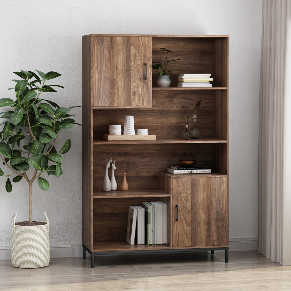 Joanne Contemporary Faux Wood Cube Unit Bookcase   Industrial   Bookcases   by GDFStudio  Houzz