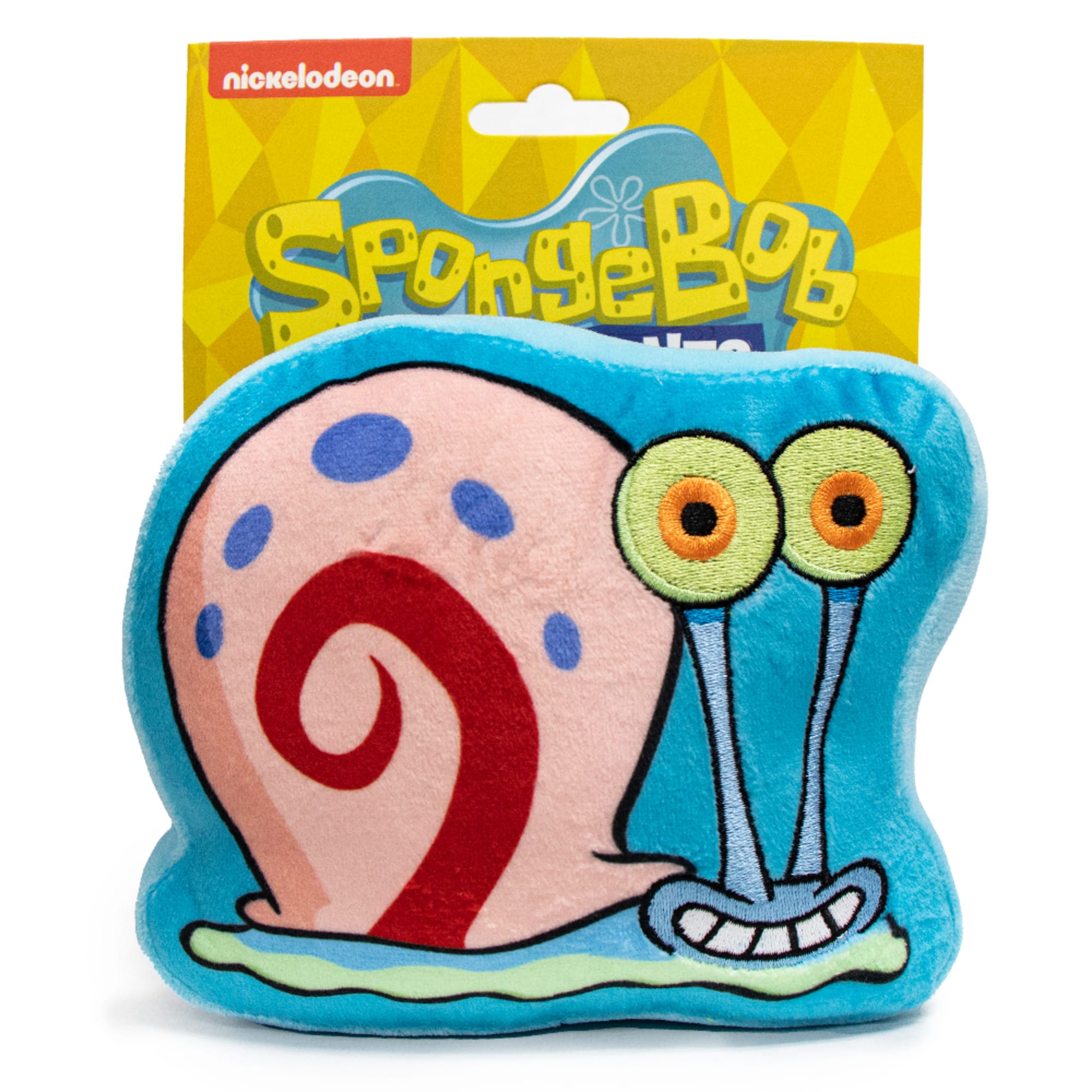 Buckle-Down Nickelodeon SpongeBob SquarePants Gary The Snail Smiling Plush Squeaker Dog Toy， Small