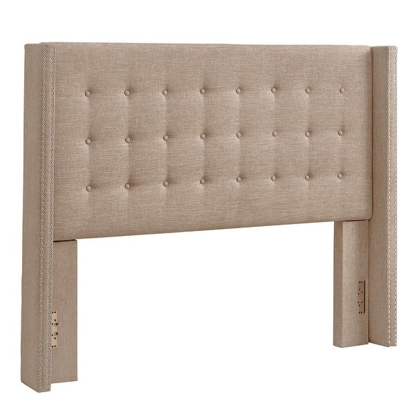 Melina Linen Tufted Wingback Headboard by iNSPIRE Q Bold - - 27674968