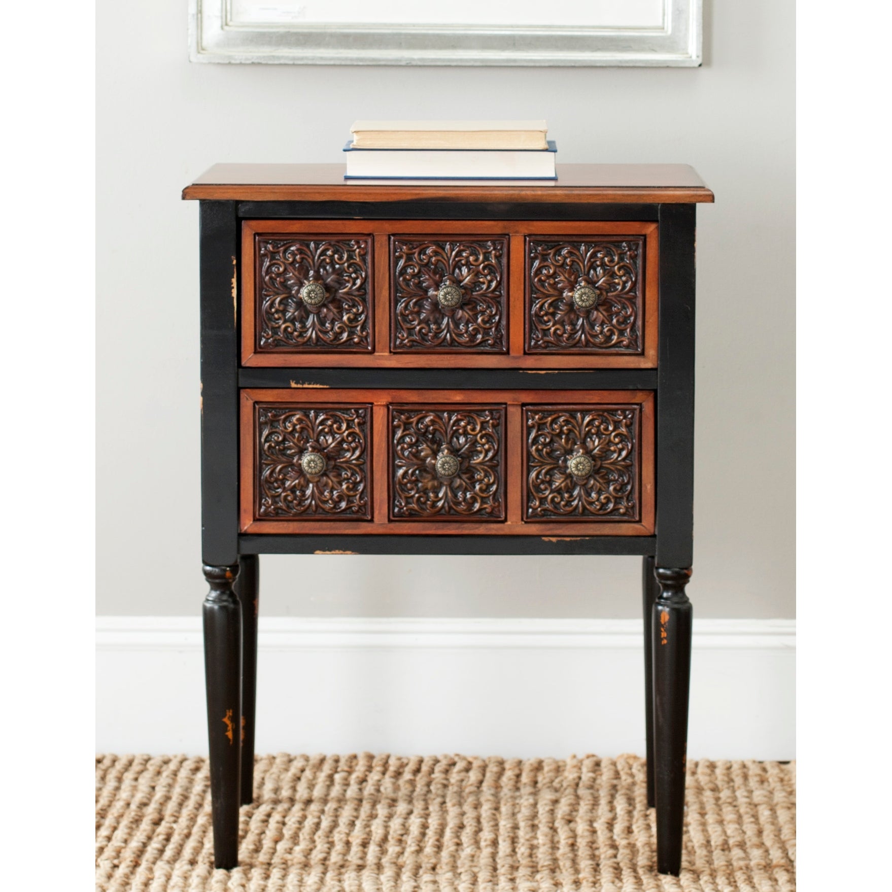 SAFAVIEH Kenneth Dark Brown Storage Side Table - 22.5