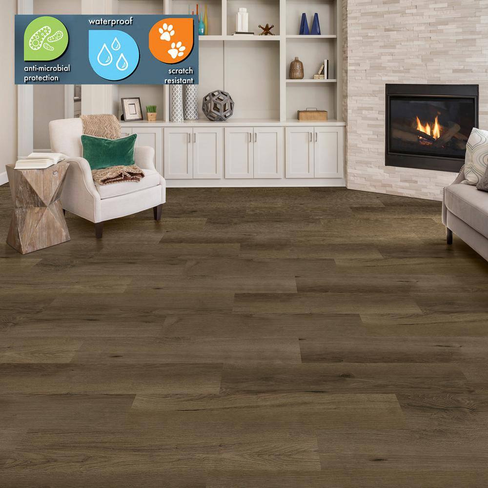 Lifeproof Gainesville Oak 12 MIL x 8.7 in. W x 48 in. L Click Lock Waterproof Luxury Vinyl Plank Flooring (20.1 sqftcase) I1755614L