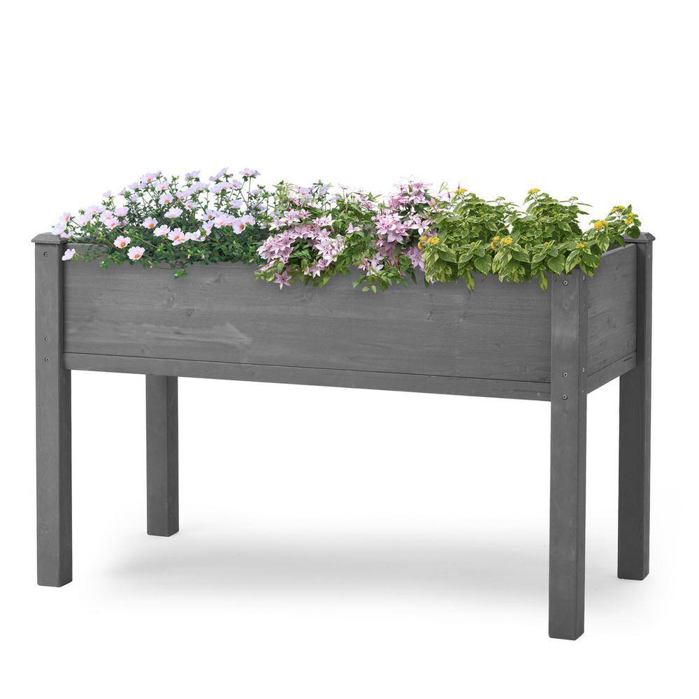 Tunearary Wooden Raised Garden Planter Bed Kit Planter Box for Vegetables Flowers Herbs with Drainage Holes T1039HZ04