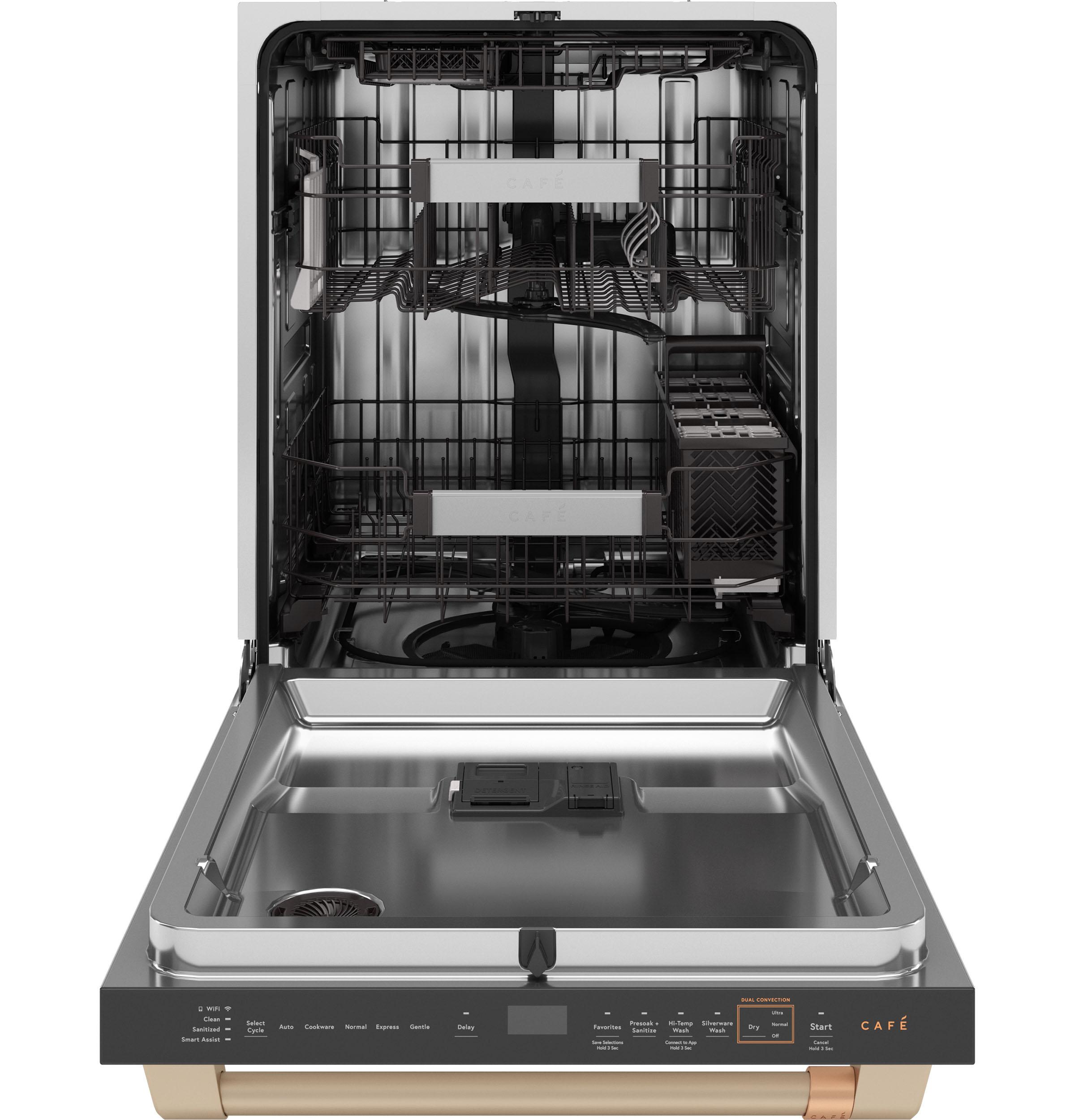 Cafe CDT858P4VW2 Café™ Customfit Energy Star Stainless Interior Smart Dishwasher With Ultra Wash Top Rack And Dual Convection Ultra Dry, 44 Dba