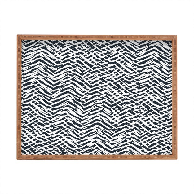 Ninola Design Japandi Texture Marks Rectangular Tray Deny Designs