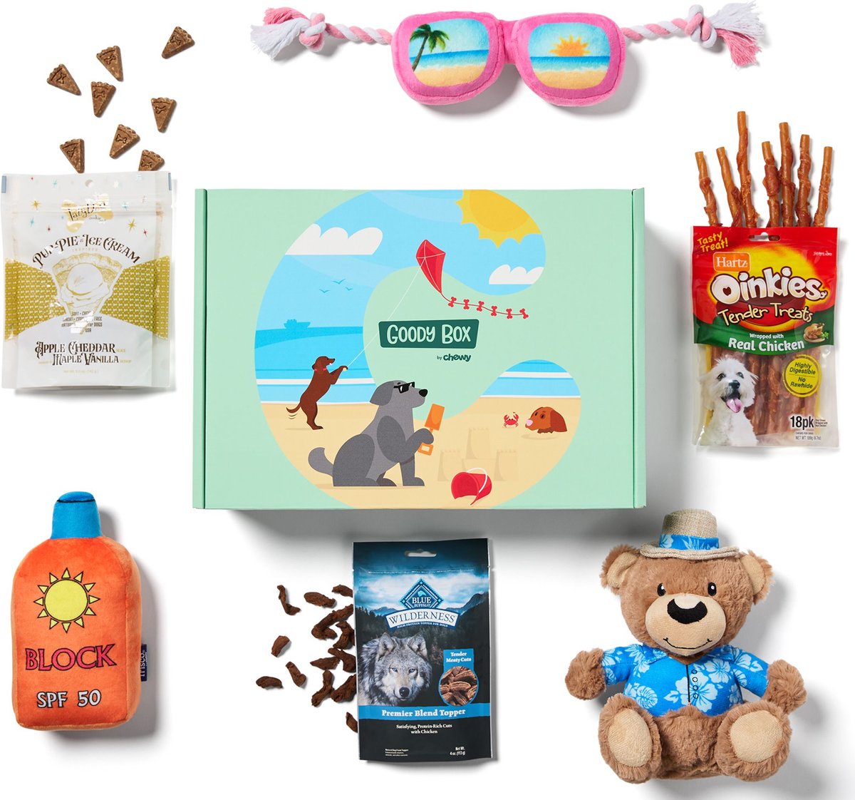 Goody Box Summer Dog Toys and Treats