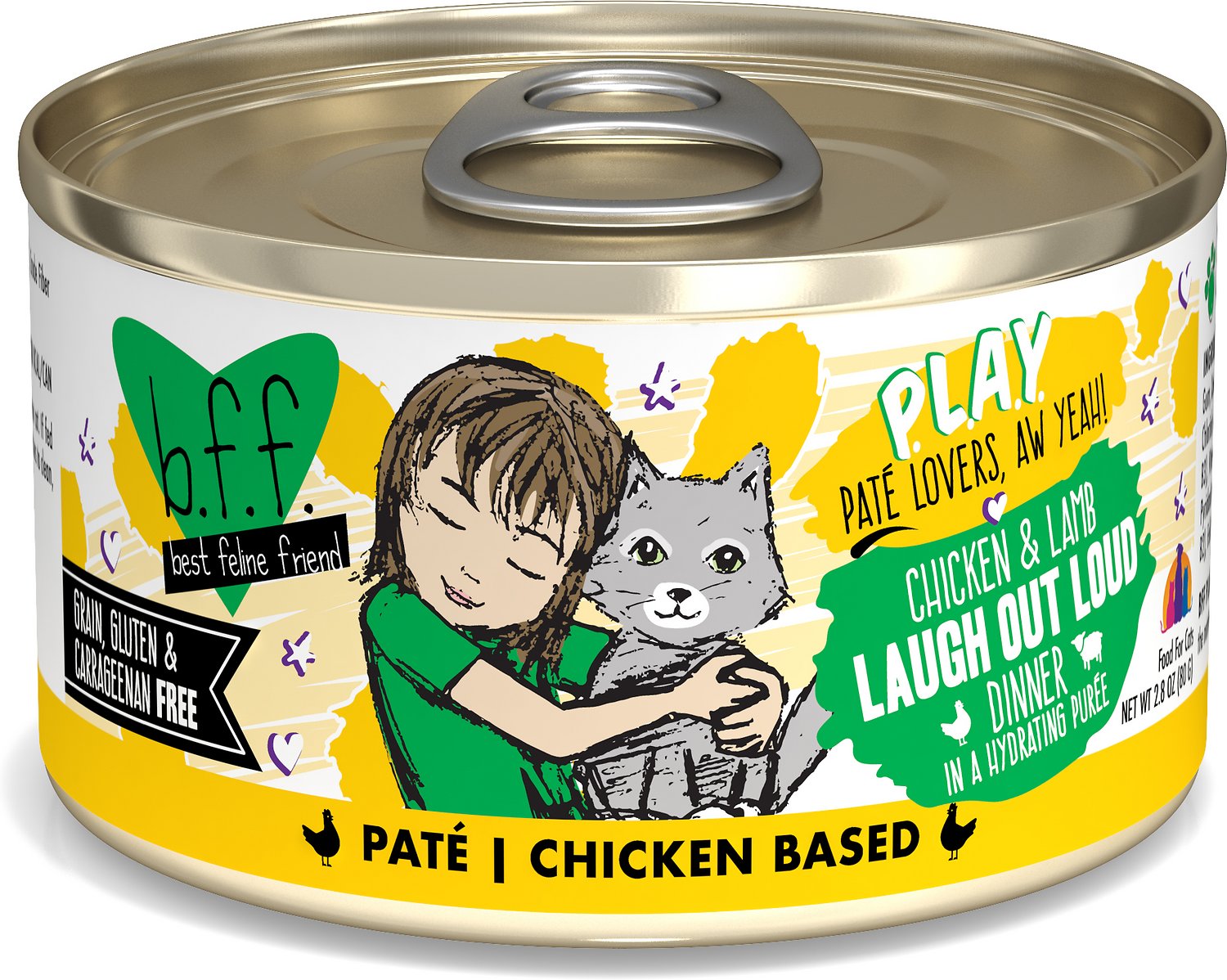 Weruva Cat BFF Play Pate Lovers Chicken and Lamb Laugh Out Loud Dinner I