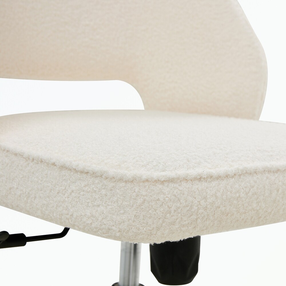 Velvet Office Chairs  Adjustable 360 °Armless Swivel