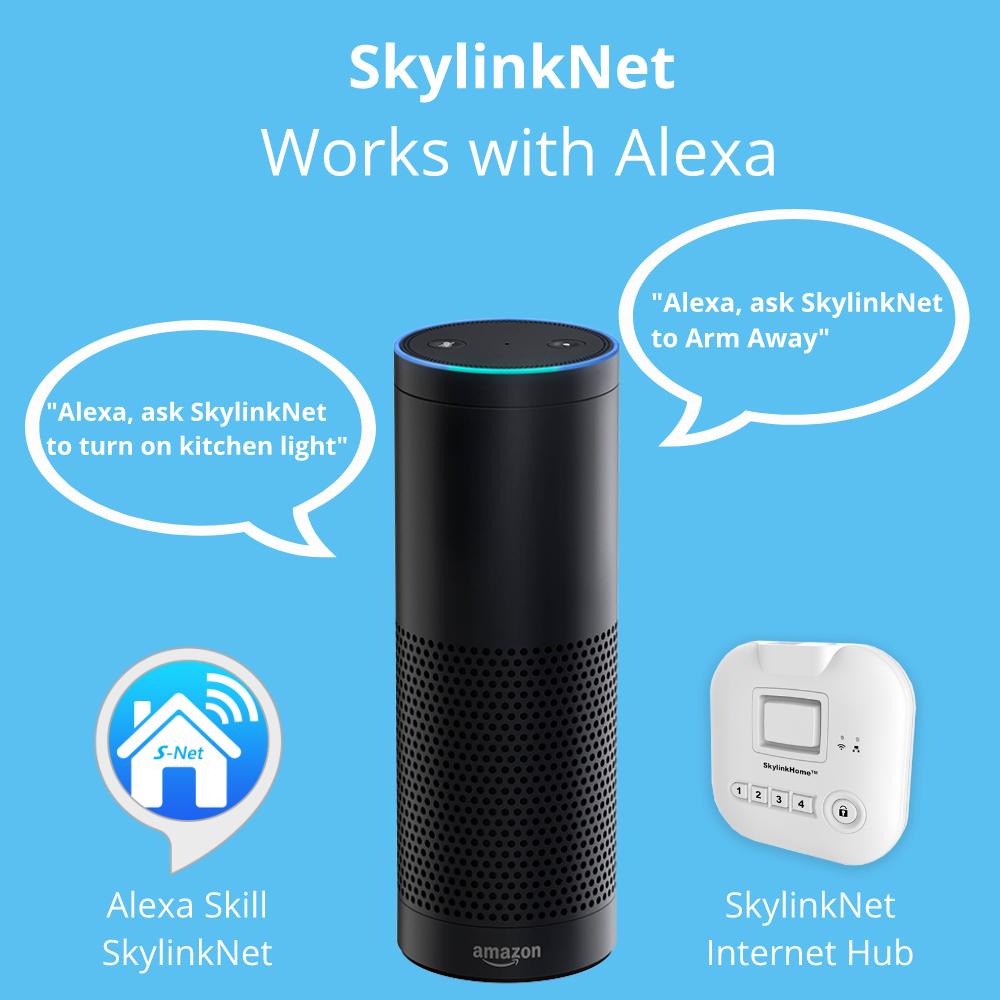 Skylink SK-150 Basic Starter Kit Connected Wireless Alarm Security and Home Automation System， iOS IPhone Android Smartphone， Echo Alexa and IFTTT Compatible with No Monthly Fees