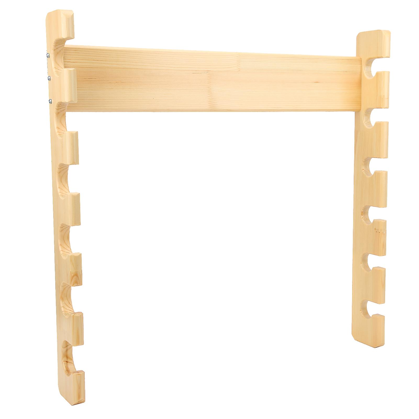 Fishing Rod Storage Rack Holder Pole Bracket Wallmounted 6 Position Bamboo Showing Stand