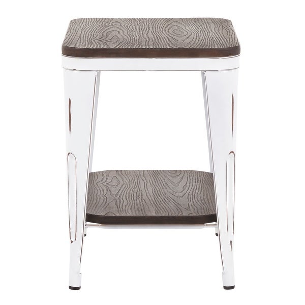 Carbon Loft Samira Industrial Wood and Metal End Table