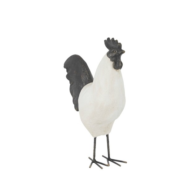 Magnesium Oxide French Country Polystone Chicken Garden Sculpture White Olivia amp May