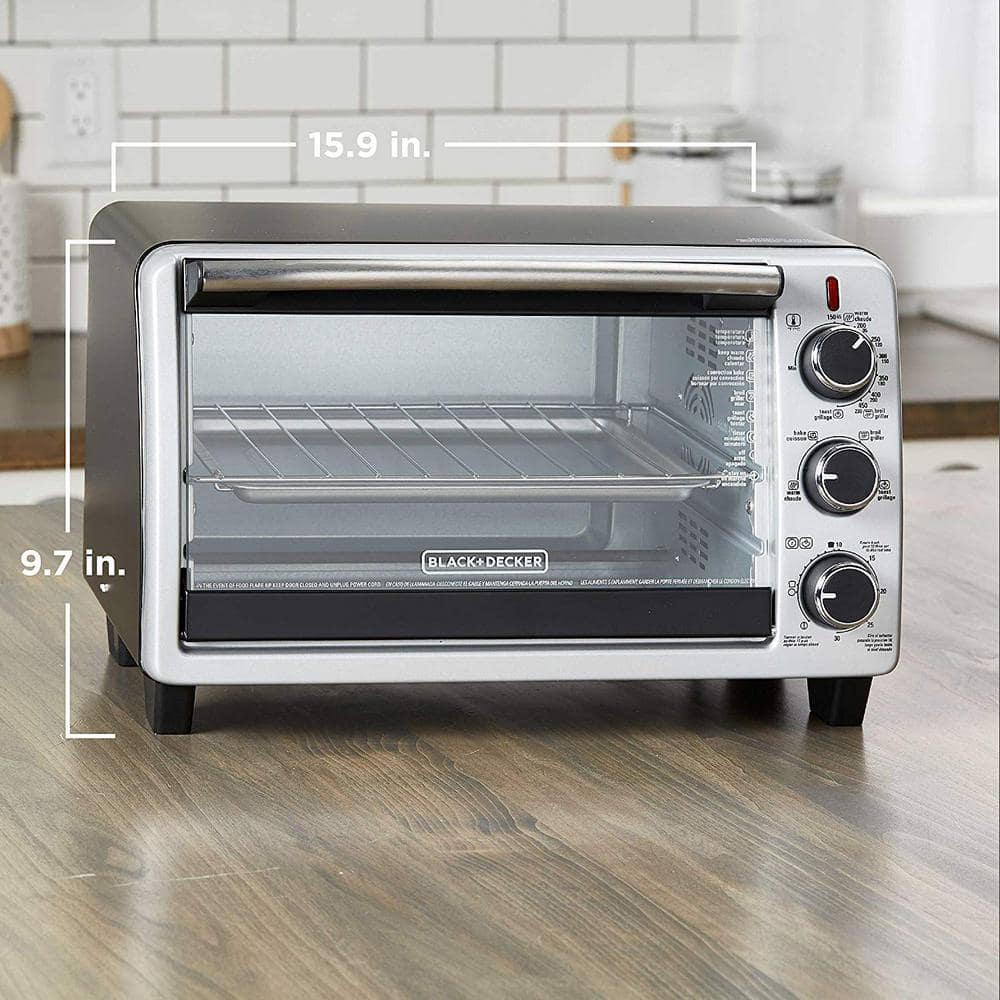 BLACK+DECKER 6-Slice Toaster Oven in Black TO1950SBD