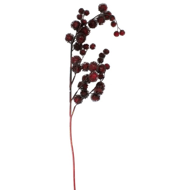 Red Pine Ball Artificial Christmas Spray