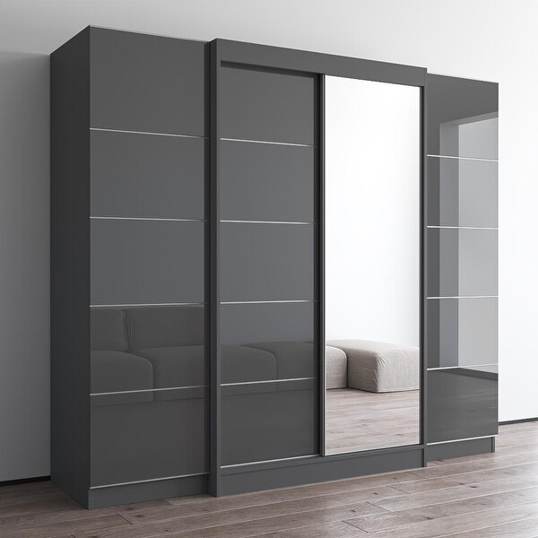 Aria 2D120-EXEX Wardrobe with 1 Mirror - - 37844227