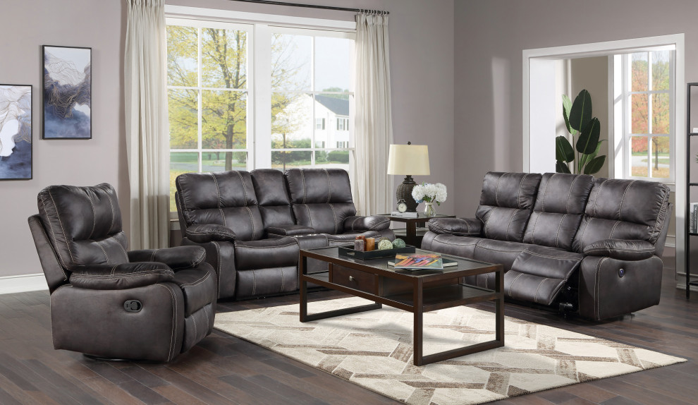 Kimberly Reclining Sofa  Dark Graphite   Contemporary   Sofas   by Lorino Home  Houzz