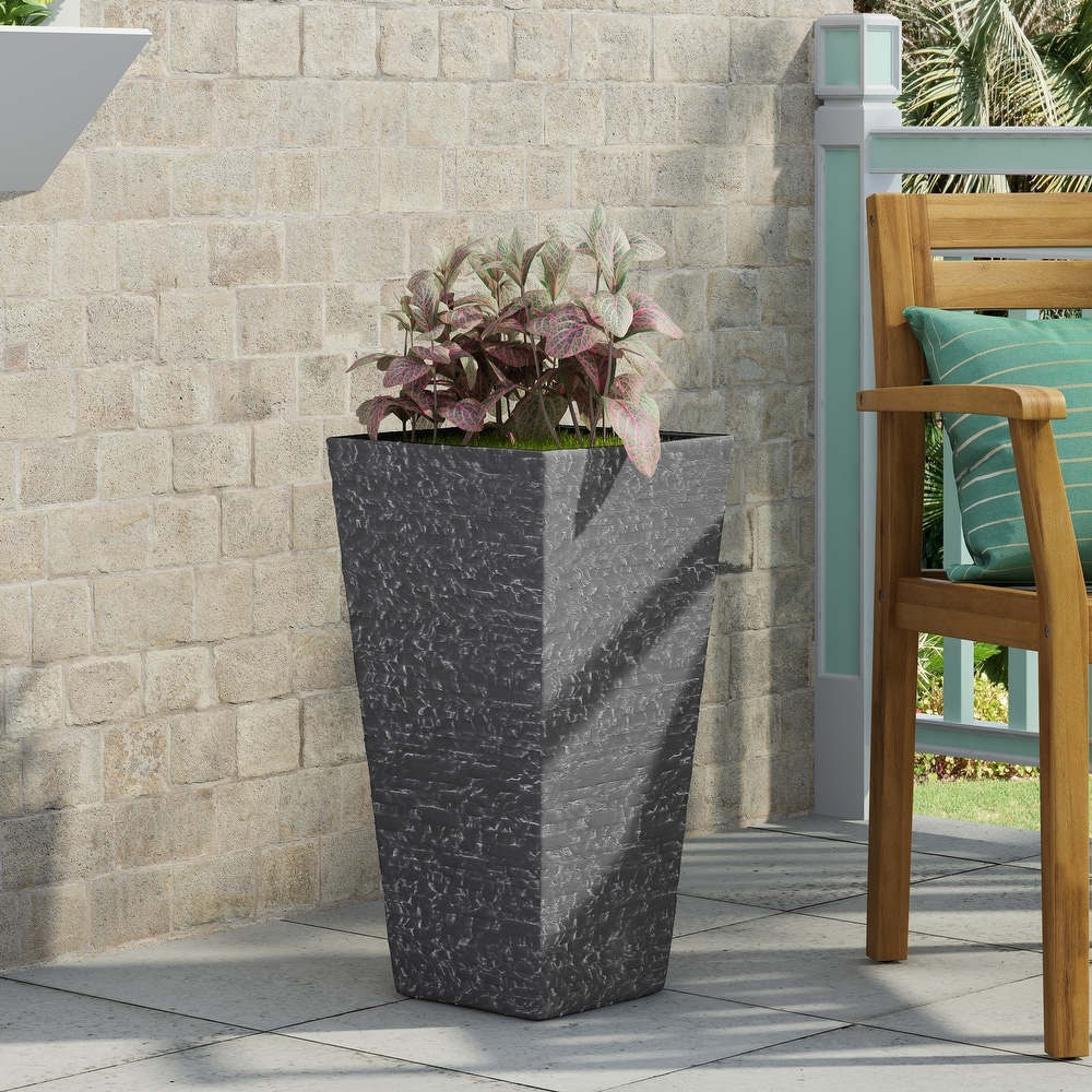 Berkamn Outdoor Cast Stone Planter by Christopher Knight Home