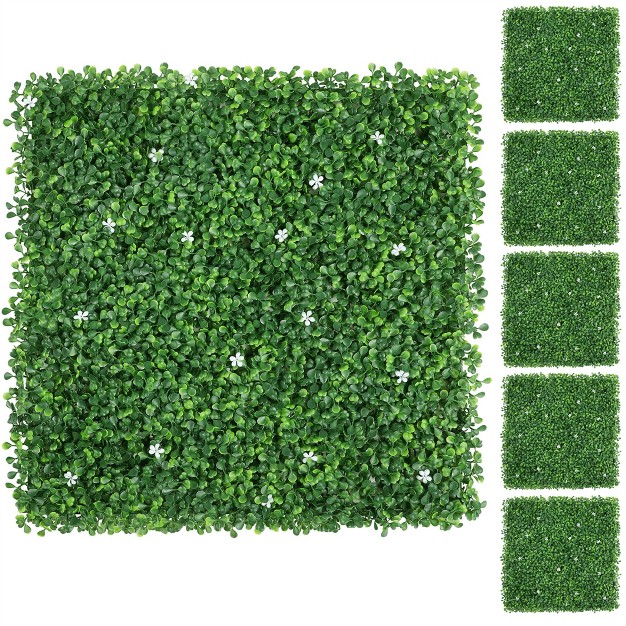 X 20 quot Artificial Boxwood Hedge Panel Green