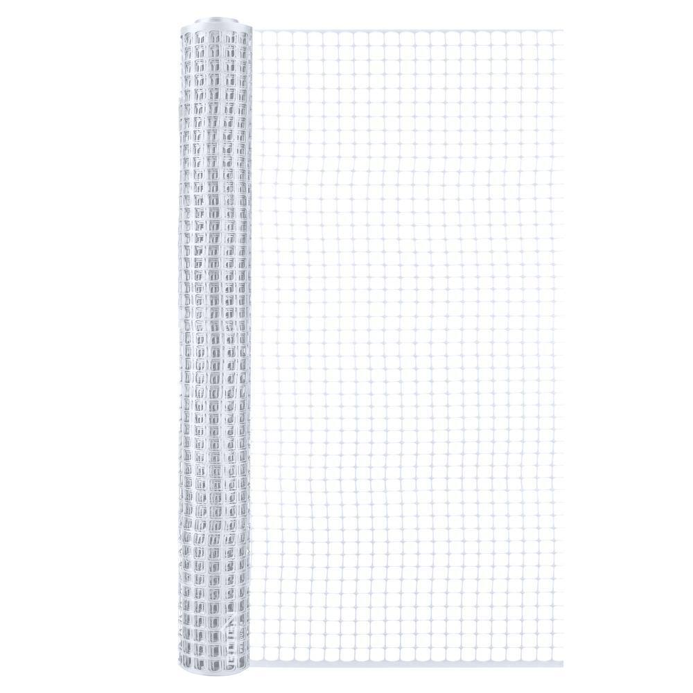 BOEN 4 ft. x 50 ft. White Plastic Garden Fence GF-50032