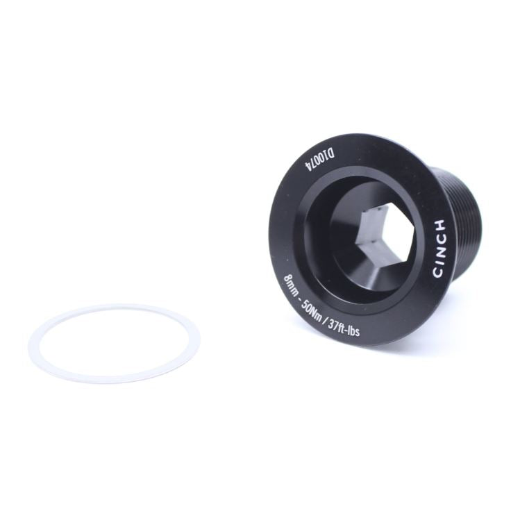 Race Face Cinch Non Drive Side M18 Crank Bolt and Washer - Gloss Black