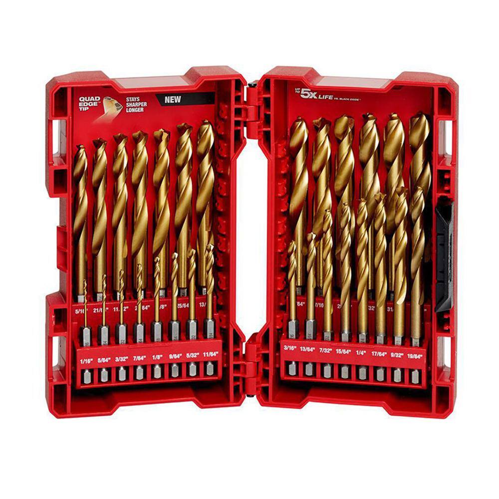 MW SHOCKWAVE IMPACT DUTY Titanium Drill Bit Set (29-Piece) 48-89-4632