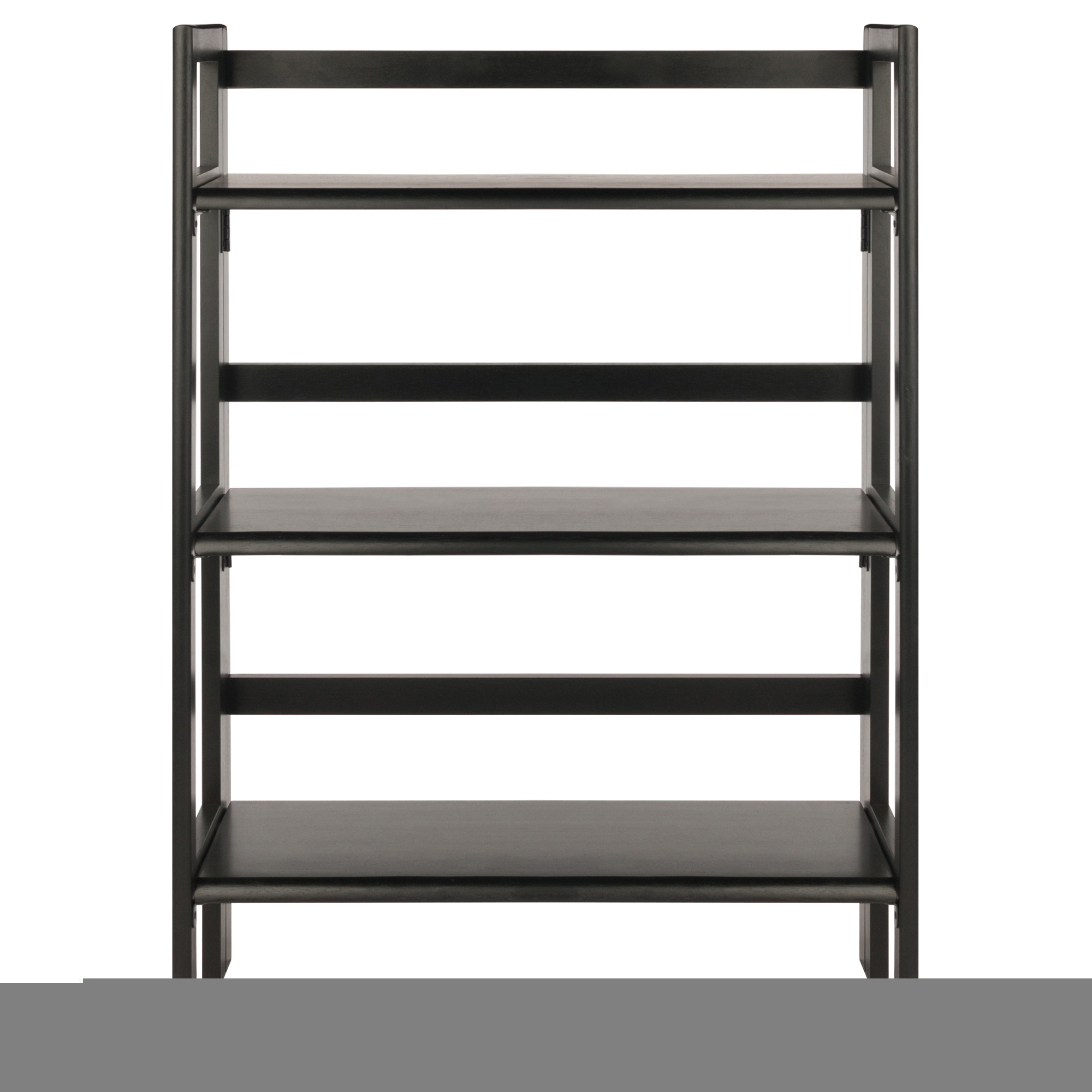 Winsome Wood Terry 3Tier Foldable Shelf Stackable Black Finish  Crowdfused