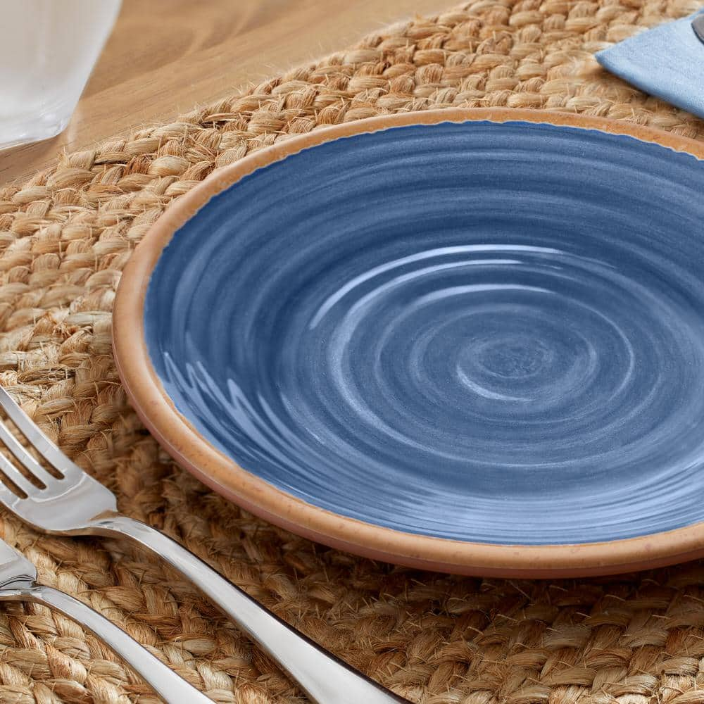 Home Decorators Collection Azria Melamine Salad Plates in Laguna Blue (Set of 6) PAN1085MSSLB