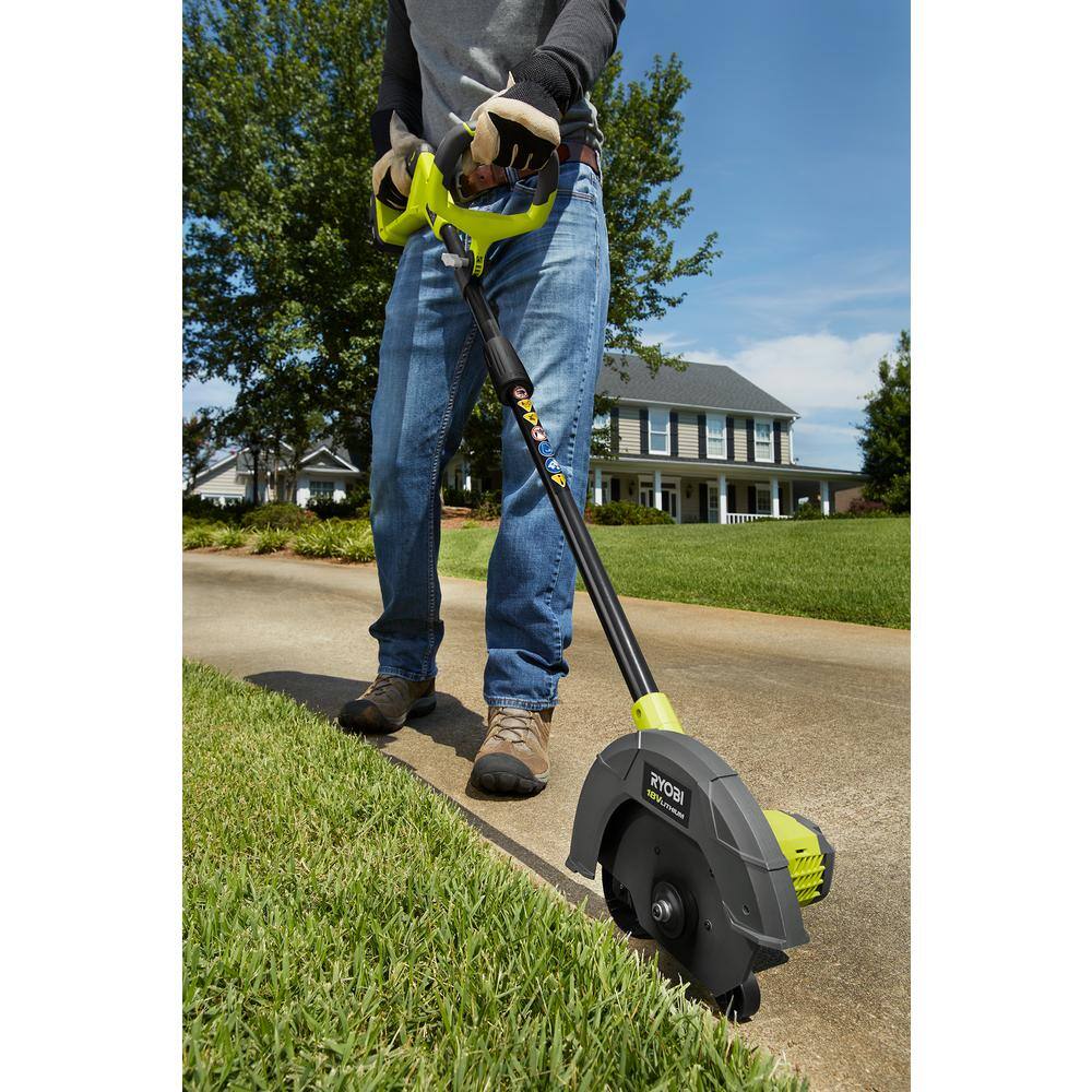 RYOBI ONE+ 18V 9 in. Cordless Battery Edger (Tool Only) P2300BTL