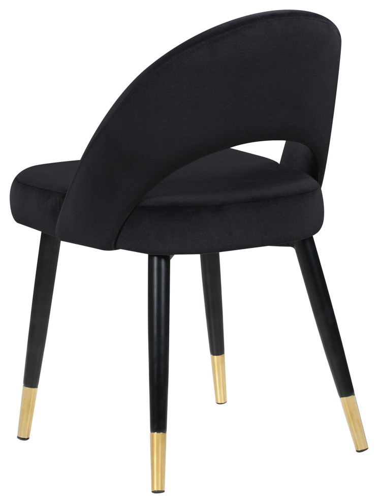 Lindsey Arched Back Upholstered Side Chairs Black  Set of 2   Modern   Dining Chairs   by Modon  Houzz