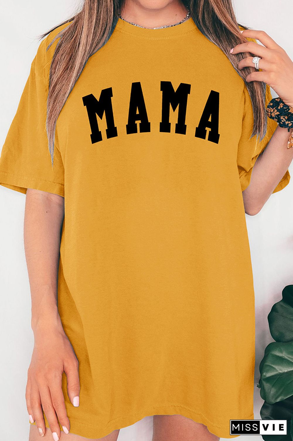 Mama Print Oversize Graphic Tee