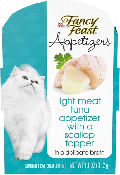 Fancy Feast Appetizers Light Meat Tuna with a Scallop Topper Lickable Cat Treats