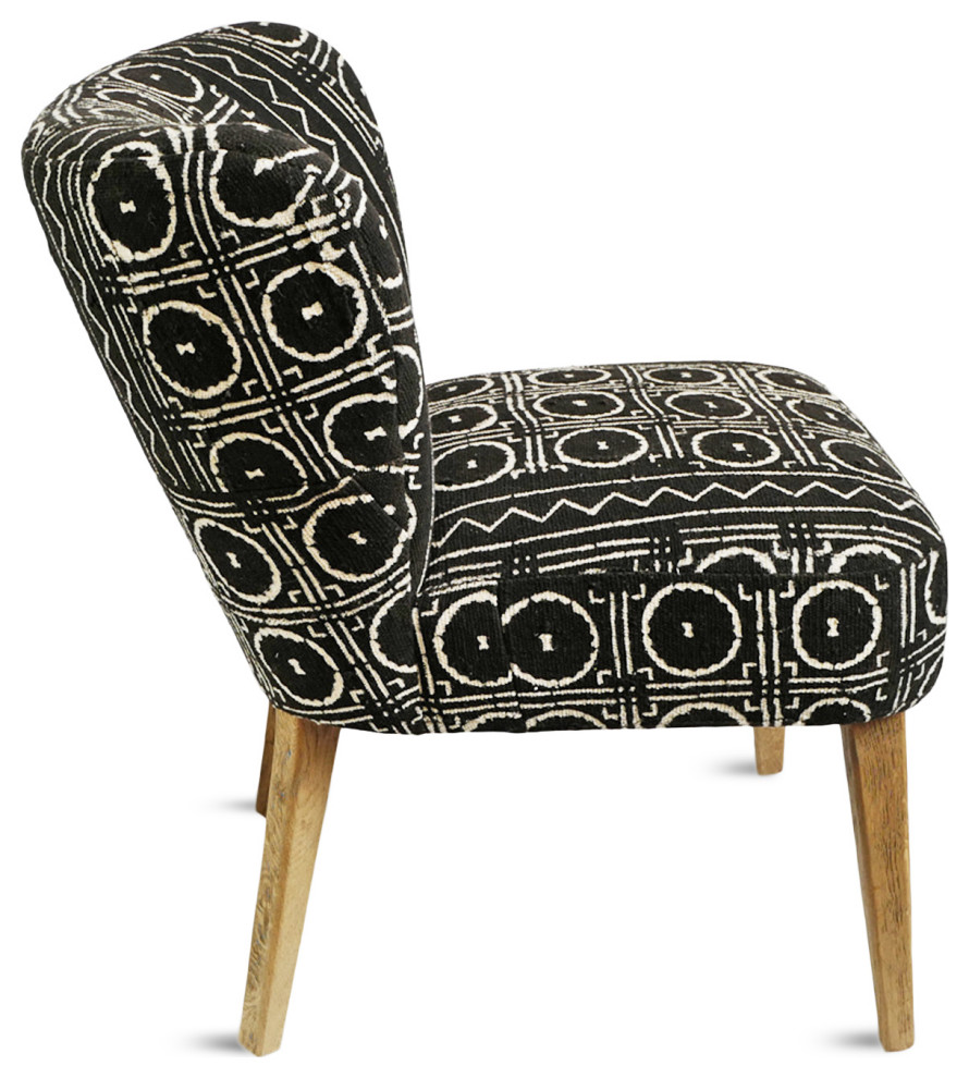 Black and White Mudcloth Chair   Contemporary   Armchairs And Accent Chairs   by Design Mix Furniture  Houzz