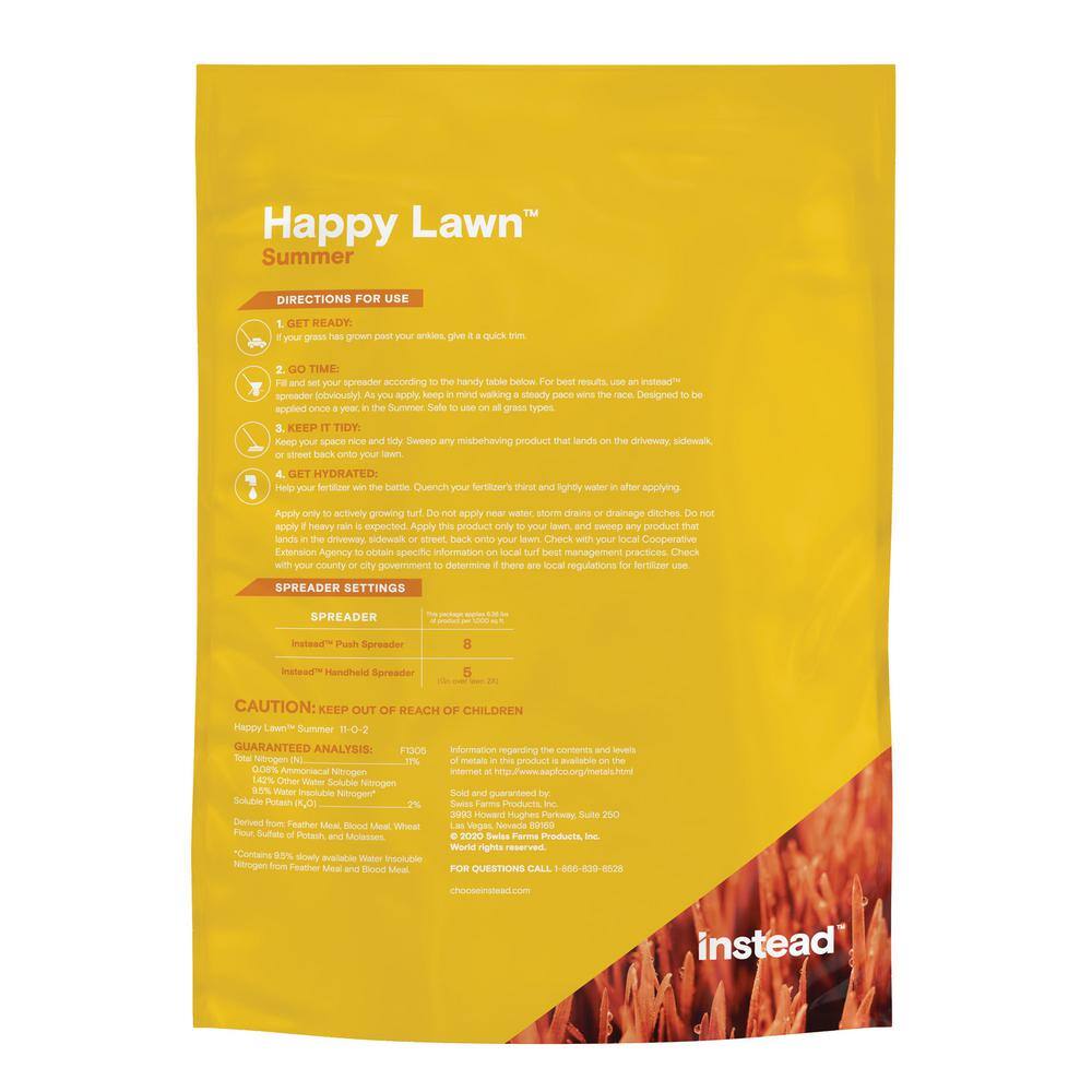 instead Happy Lawn 25.46 lbs. 4000 sq. ft. Summer Dry Lawn Fertilizer 26027-1