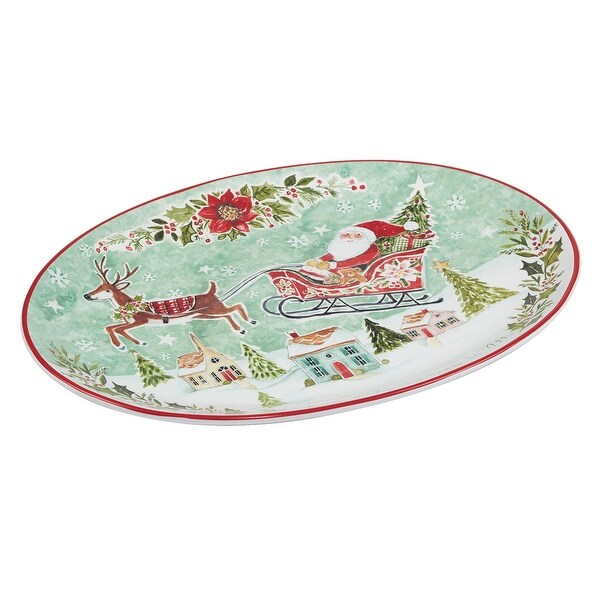 Certified International Joy of Christmas Oval Platter 16 x 12