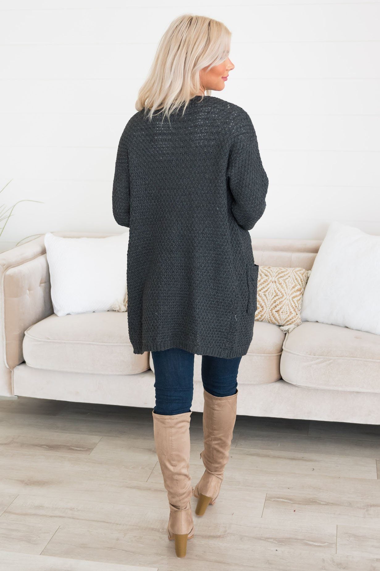 Warm & Cozy Modest Pocket Cardigan