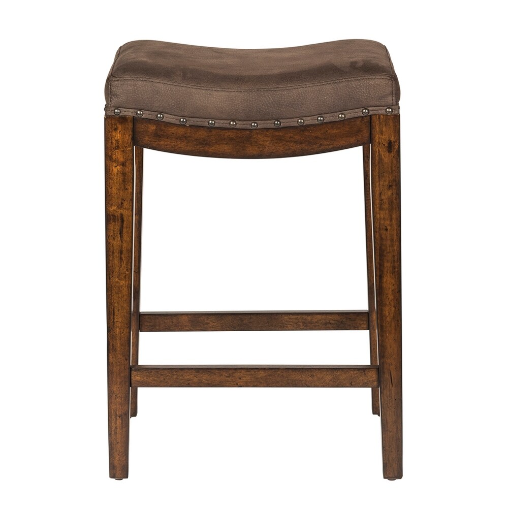 Aspen Skies Russet Brown 4 Piece Console Set (1 Console 3 Stools)