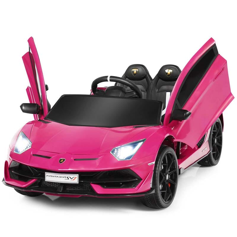 Licensed Lamborghini SVJ Kids Ride-On Car, 12V Battery Powered Sports Car Toy with Trunk & Remote