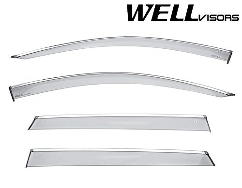 WellVisors Side Window Wind Deflector Visors - Subaru Impreza 4 Door Sedan 17-up 2017 2018 Premium Series