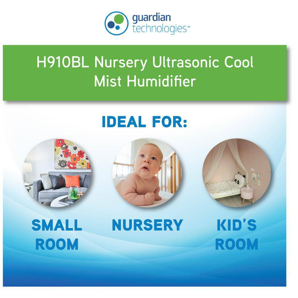 Pure Guardian H910BL 14-Hour Nursery Ultrasonic Cool Mist Humidifier H910BL