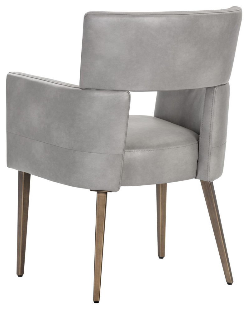 Sunpan 5West Amerie Dining Armchair   Bravo Metal   Midcentury   Dining Chairs   by Unlimited Furniture Group  Houzz