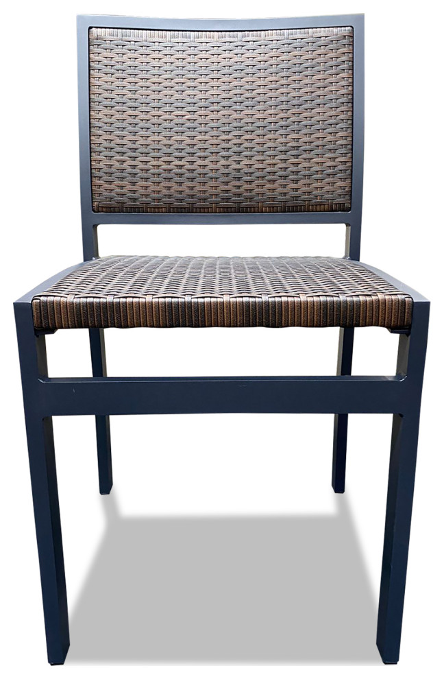 Set x6 Wicker Outdoor Commercial Dining Chair   Tropical   Outdoor Dining Chairs   by Nativa Interiors  Houzz