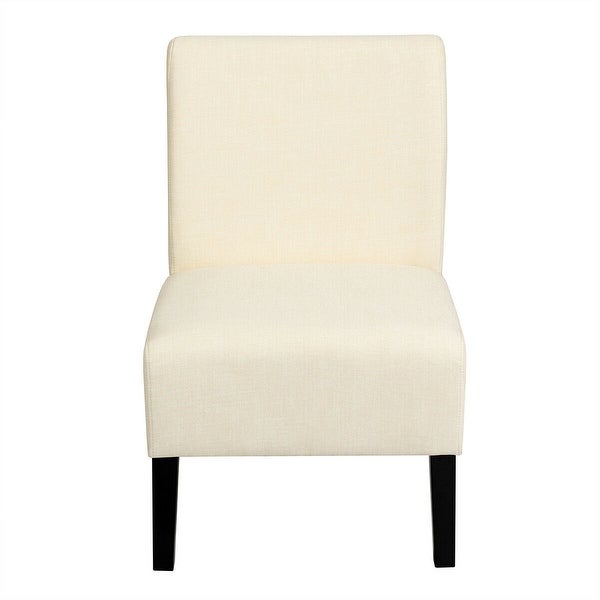 GZMR Armless Accent Chair with Rubber Wood Legs