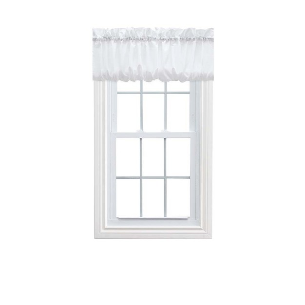 Rod Pocket High Quality Fabric Solid Color Window Balloon Valance 60 quot x15 quot White